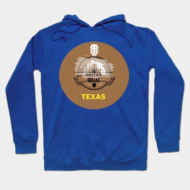 I love my country Dallas Texas Hoodie by Funnysart